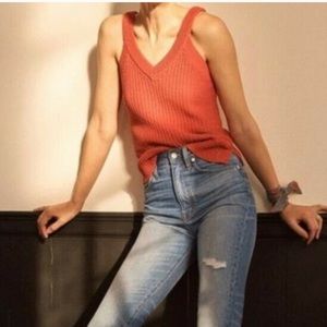 Madewell Pink Coral Stockton Sleeveless Sweater
Knit Tank Top. Size XXS